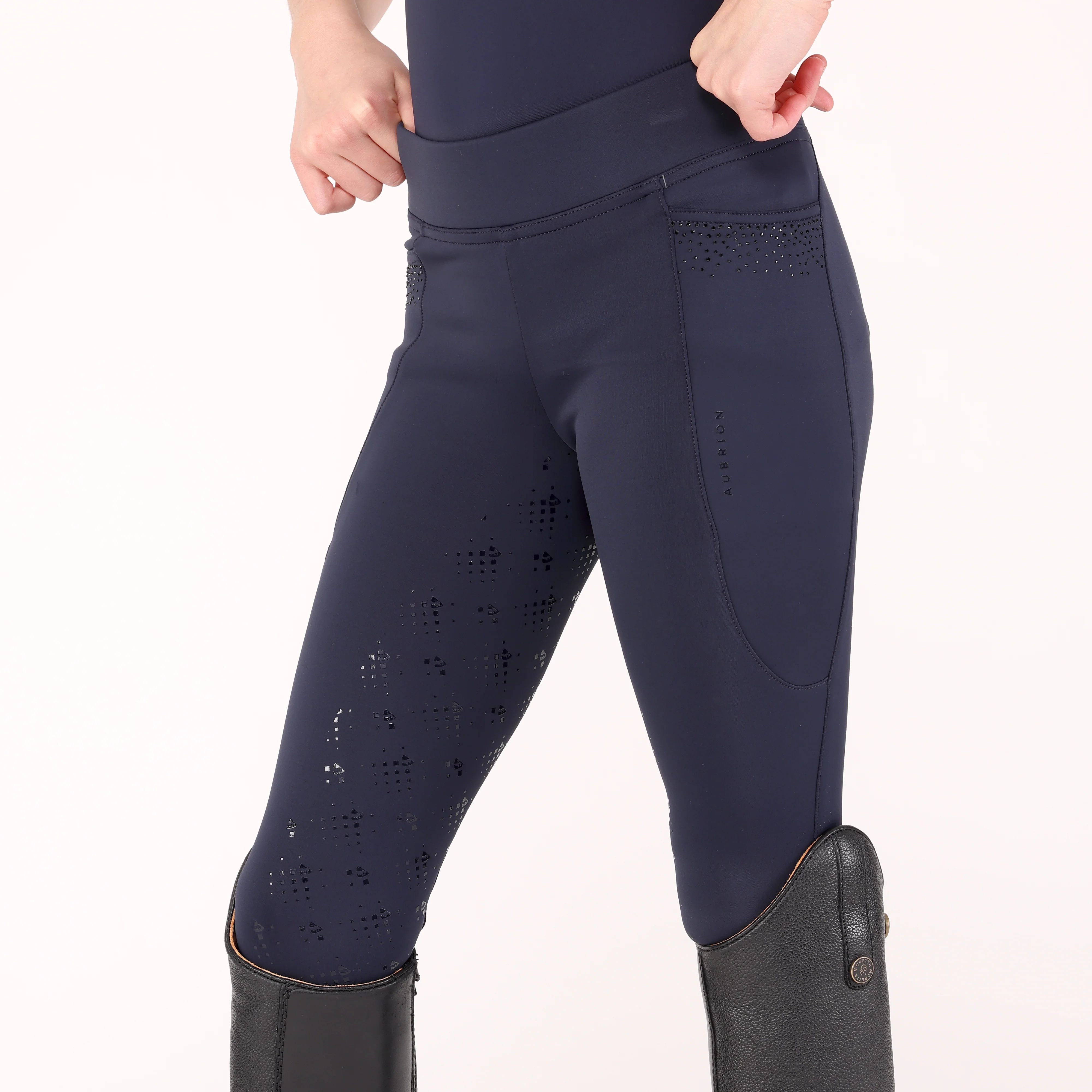 Aubrion Optima GX Riding Tights - Young Rider - Image 3