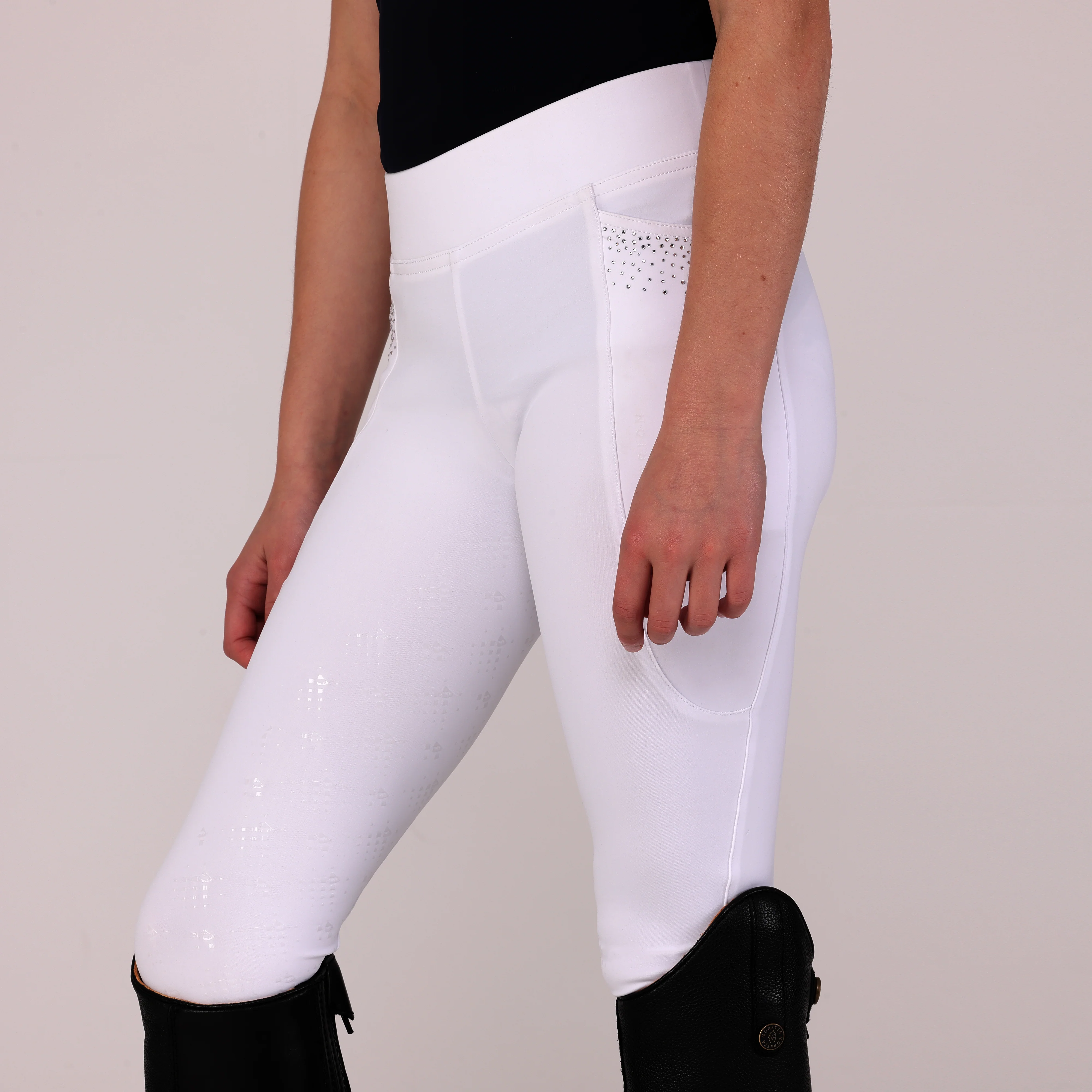 Aubrion Optima GX Riding Tights - Young Rider - Image 4
