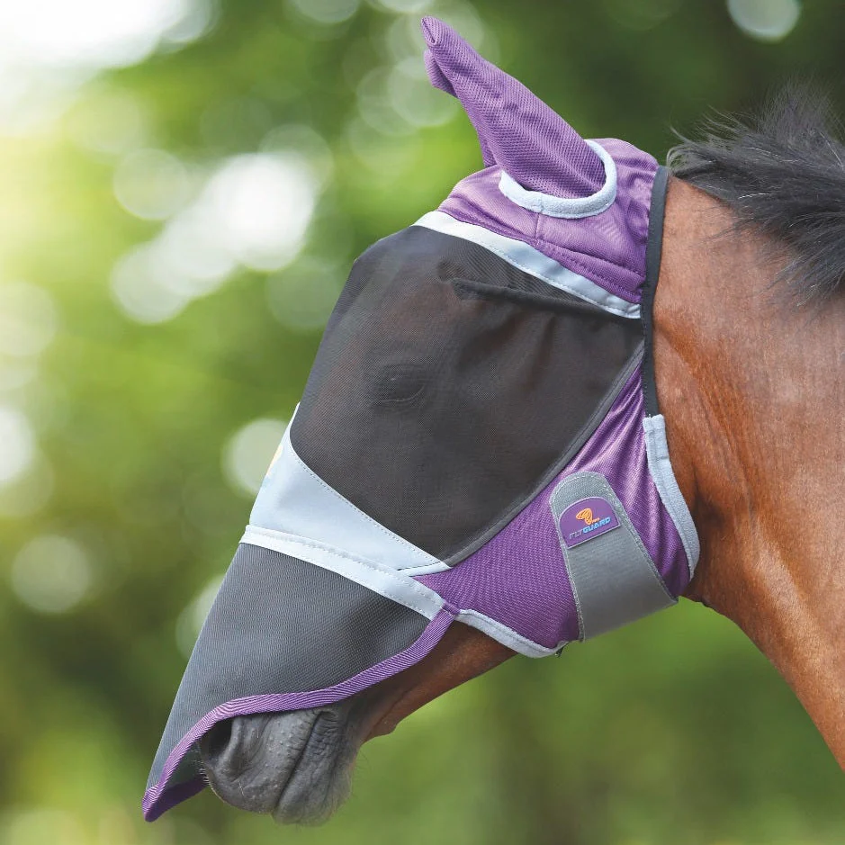 Shires FlyGuard Pro Deluxe Fly Mask with Ears & Nose - Image 3
