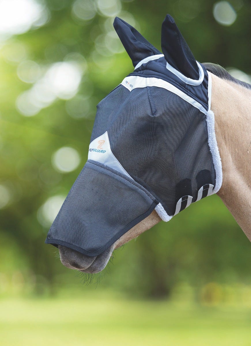 FlyGuard Pro Field Durable Fly Mask With Ears & Nose - Image 2