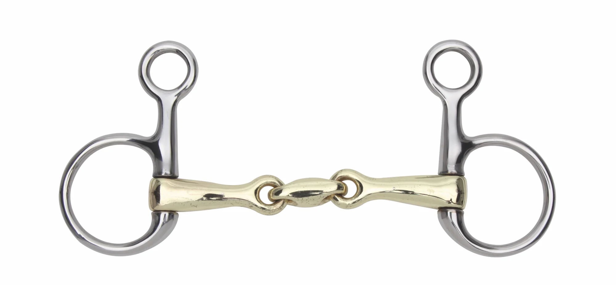 Shires Brass Alloy Hanging Cheek Snaffle With Lozenge